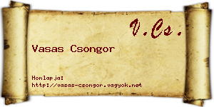 Vasas Csongor névjegykártya